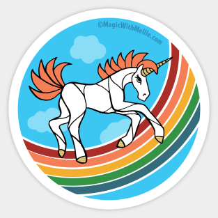 Rainbow Unicorn v1 — Dancing Uniquorn Illustration series Sticker